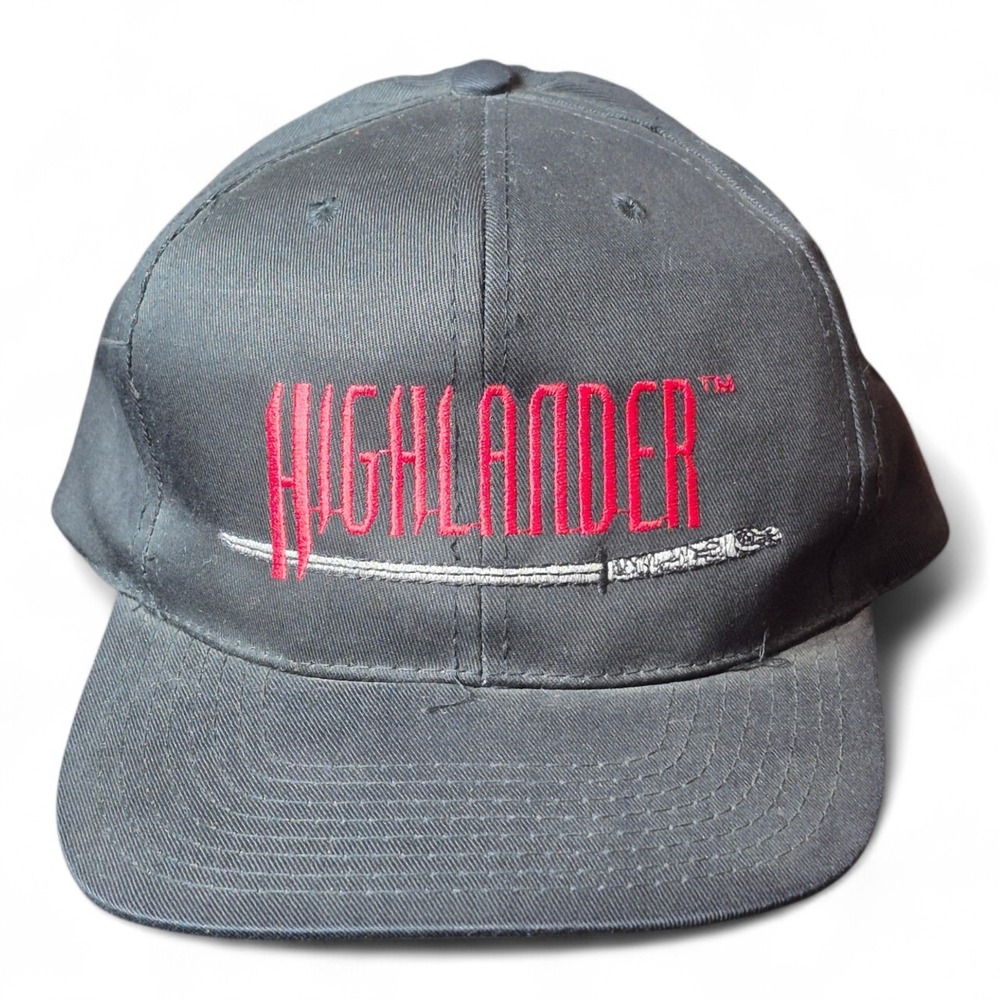 Highlander Hat Snapback Black Red Sword Logo Vintage Style Cap